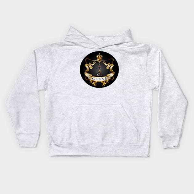 Chess Shield with Colorful Queen Kids Hoodie by The Black Panther
